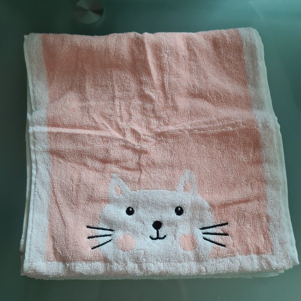 Asciugamano rosa gatto