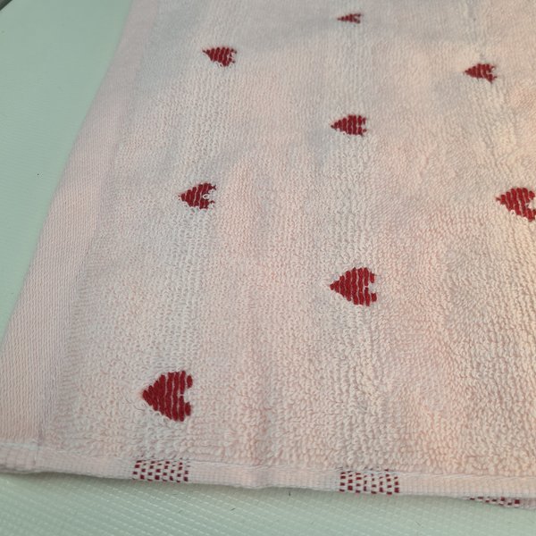 Asciugamano rosa cuori